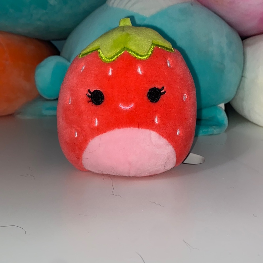 strawberry squishmallow (from the surprise capsules) 5in